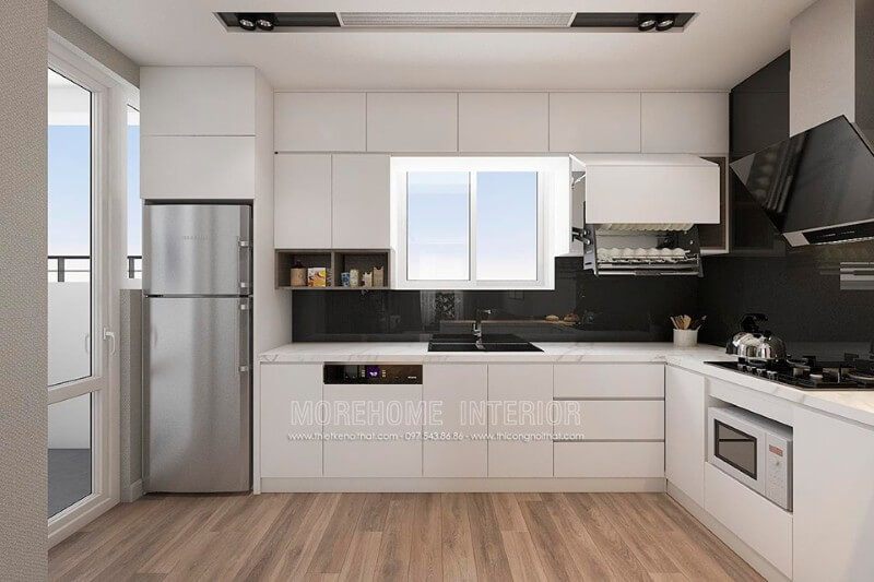 Màu đen đối lập với màu của nội thất góp phần tạo nên một vẻ đẹp cao cấp, tạo ra một không gian sâu lắng cuốn hút.