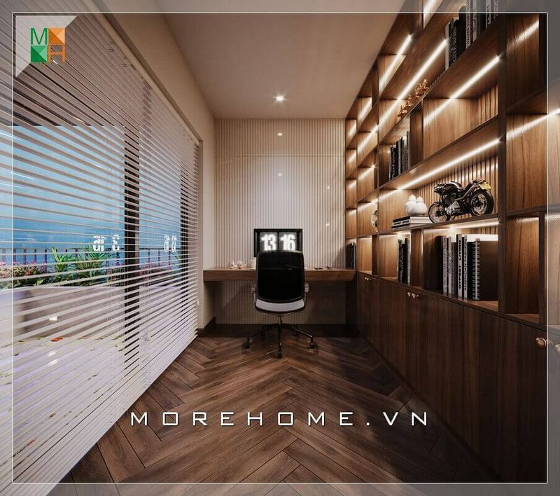 Tạo ra một phòng làm việc đơn giản nhưng sang trọng, với phong cách hiện đại từ gỗ tự nhiên cao cấp cho các loại nhà ở như chung cư, nhà phố và biệt thự.