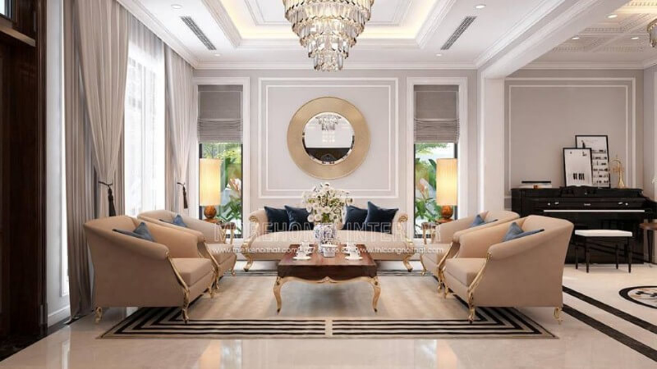 Gợi ý các mẫu sofa biệt thự sang trọng cho phòng khách tiện nghi